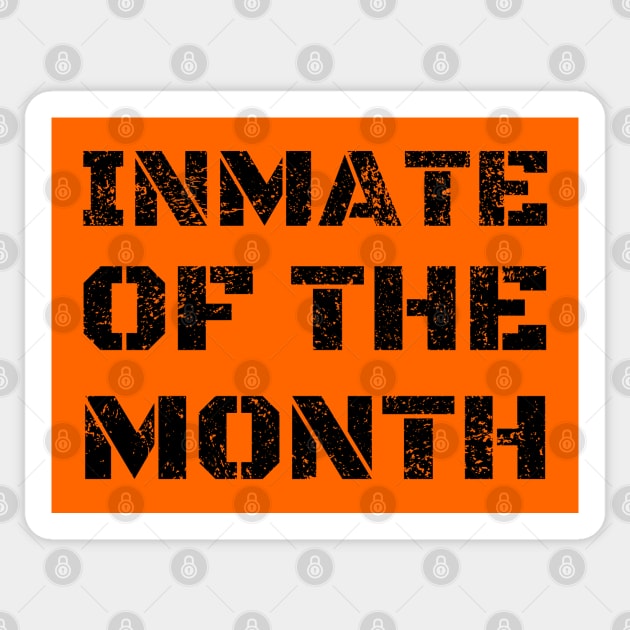 FUNNY LAZY HALLOWEEN COSTUME INMATE OF THE MONTH Sticker by apparel.tolove@gmail.com